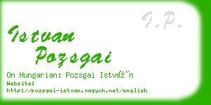 istvan pozsgai business card